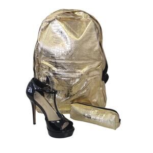 Gold Crocodile Backpack